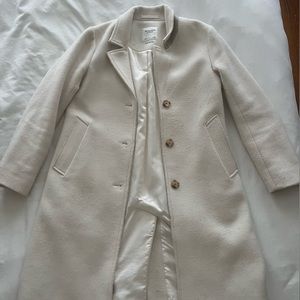 Abercrombie and Fitch Dad Coat Cream Small Petite (SP)